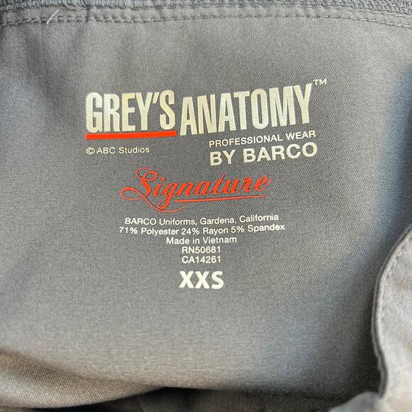 Barco Grey’s Anatomy 3 Pocket Cargo Straight Leg Scrub Pants Graphite Size XXS - Picture 4 of 14